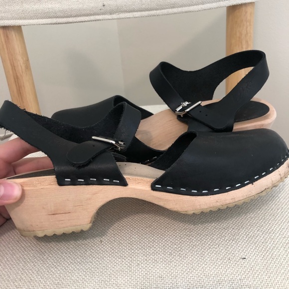 Lotta From Stockholm Black Leather Clogs - Picture 6 of 9